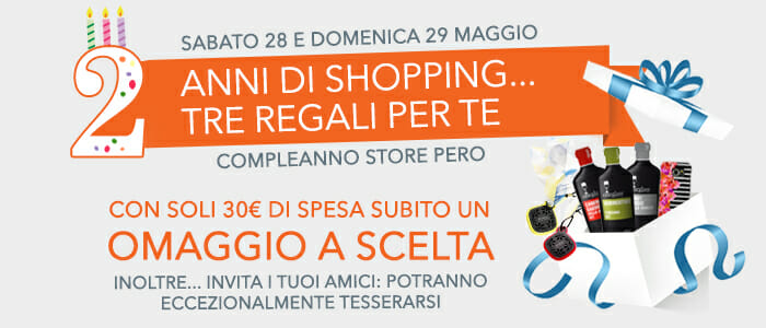 Buon Compleanno Store Pero, Festeggia con noi!