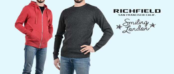 Richfield e Smiling London abbigliamento uomo