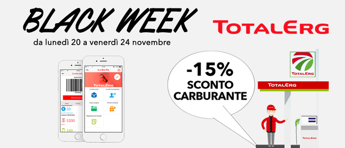 Black Week: TotalErg Buoni Carburante