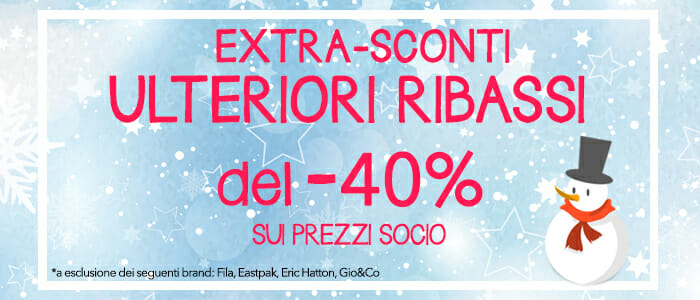 Extra Sconti invernali: ulteriori ribassi del -40%