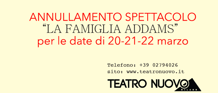 Annullamento date spettacolo 