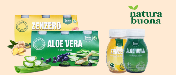 Natura Buona spremute con Aloe Vera e Zenzero