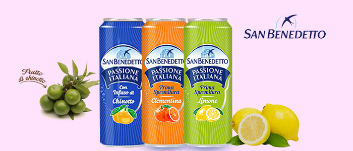 San Benedetto bibite gassate: chinotto, clementina e limone