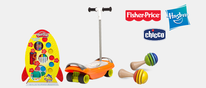 Chicco, Fisher Price e Hasbro: giochi e prima infanzia