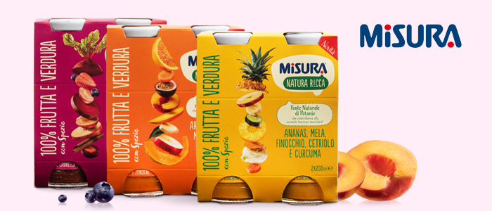 Misura Natura Ricca: Succhi 100% Frutta e Verdura con Spezie