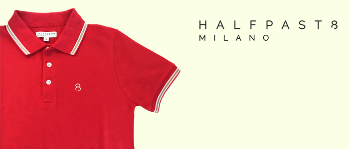 HALFPAST8 Polo Uomo 100% Cotone