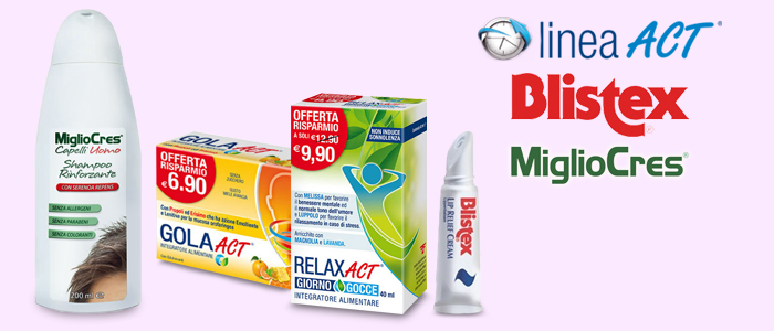 LineaACT Integratori, MigliorCres e Blistex