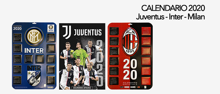 Calendario 2020 Calcio: Juventus, Inter e Milan