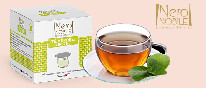 PROMO 2x1: Nero Nobile Capsule Compatibili Nespresso Tè Verde al Limone