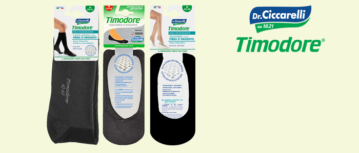 TIMODORE® Linea Deodorazione: Calze con Fibra d'Argento