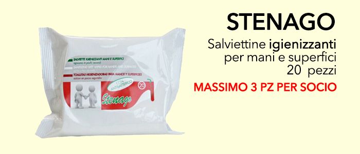 Stenago: Salviettine Igienizzanti Mani e Superfici