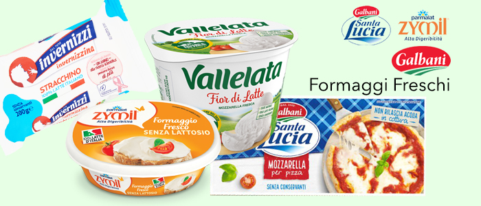 Galbani, Invernizzi e Vallelata: Formaggi Freschi