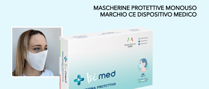 ISI MED: Mascherina Protettiva Monouso Marchio CE Dispositivo Medico di classe 1