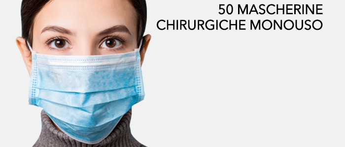 50 Mascherine chirurgiche 3 strati