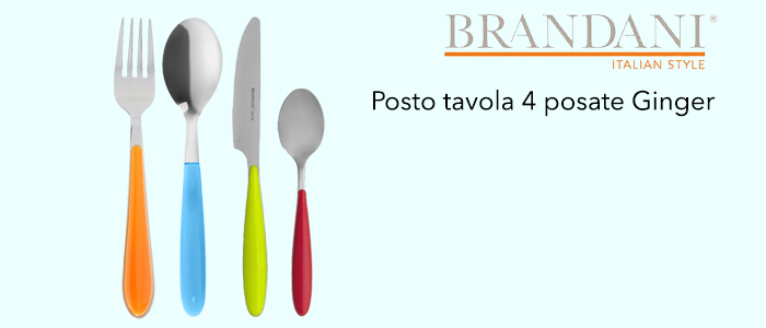 Brandani Posto Tavola: 4 Posate Ginger