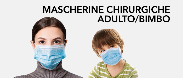 Mascherine Chirurgiche: Pack Adulto e Bimbo