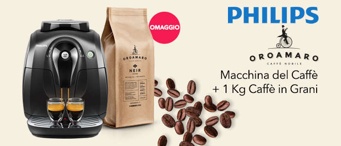 PROMO: Philips Macchina Caffè + 1kg Caffè Oroamaro