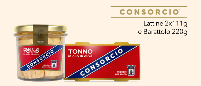 Tonno Consorcio: Vetro 220g e Lattina 2x110g