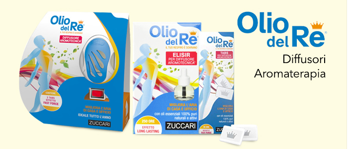 Zuccari Olio Del Re: Diffusore e Tabs