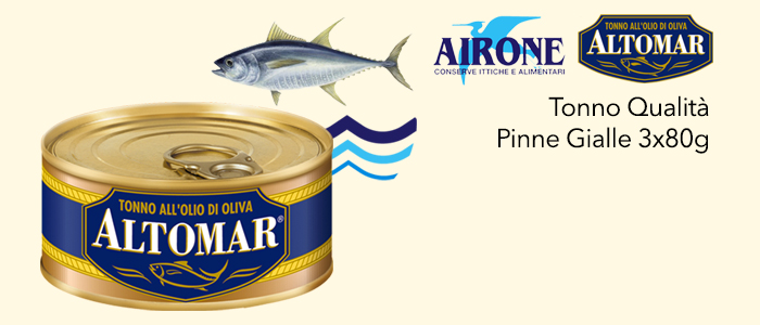 Altomar tonno qualità pinne gialle 3x80g