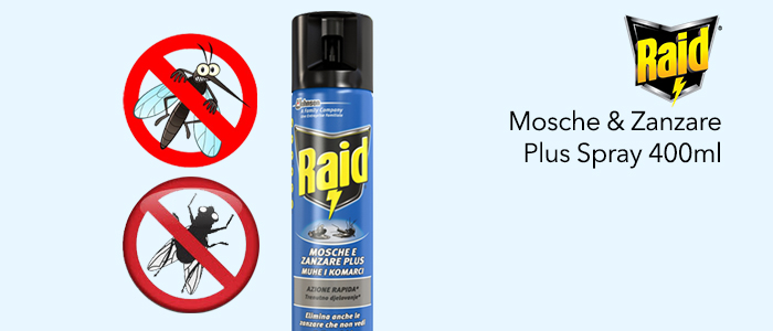 Raid Mosche & Zanzare Plus spray 400ml