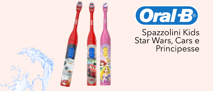 Oral B Kids Spazzolini Elettrici: Star Wars, Cars e Principesse