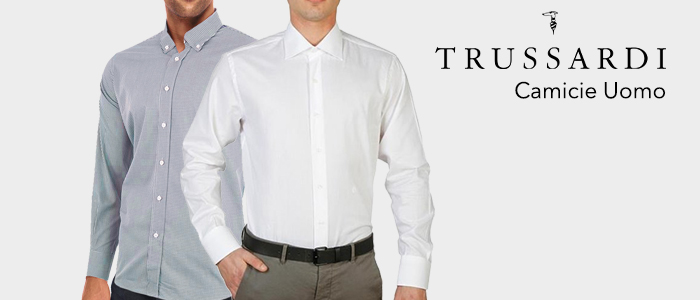 Tru Trussardi camicie uomo in cotone