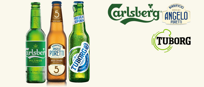 Birre 33cl: Angelo Poretti, Carlsberg e Tuborg