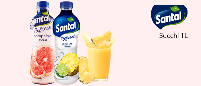 Santàl: Succhi Refresh Ananas & Lime e Pompelmo Rosa