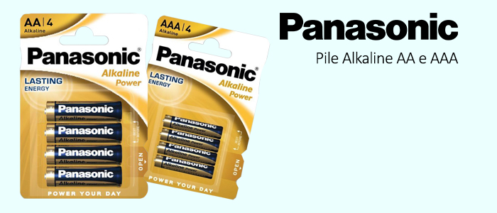 Panasonic Pile Alkaline AA e AAA