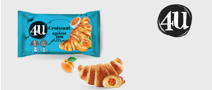 4U Croissant 5x100g: gusti assortiti