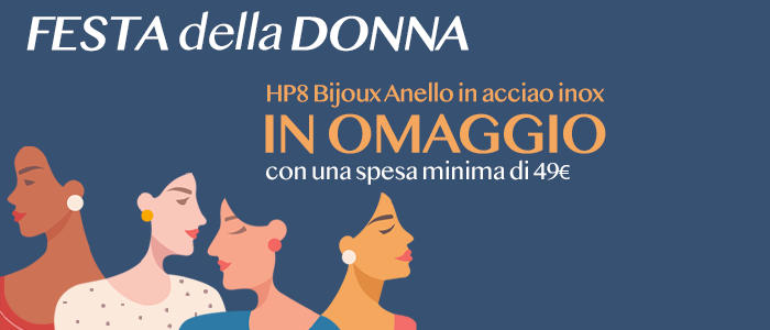 Speciale Festa della Donna: anello solitario HP8 in Omaggio