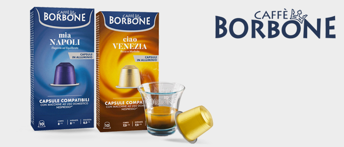 Caffè Borbone: capsule compatibili Nespresso in alluminio