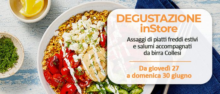 Degustazione InStore piatti pronti e salumi Frutti dei Sogni